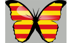 Effet papillon Catalan (10x7cm) - Autocollant(sticker)