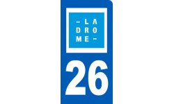 Autocollant (sticker): immatriculation motard de la Drôme
