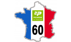 Autocollant (sticker): FRANCE 60 Région Picardie