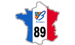 Autocollant (sticker): FRANCE 89 Région Bourgogne