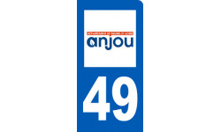 Autocollant (sticker): immatriculation motard 49 du Maine et Loire