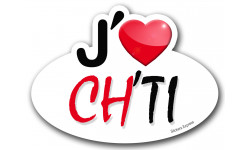 Autocollant (sticker): J'aime Ch'ti