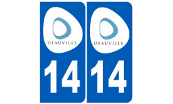 Autocollant (sticker): numéro immatriculation 14 DEAUVILLE