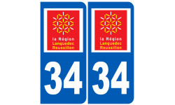 Autocollant (sticker): numéro immatriculation 34 (region)