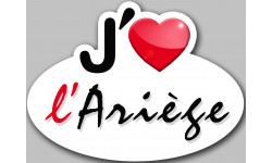 j'aime l'Ariège - 15x11cm - Autocollant(sticker)