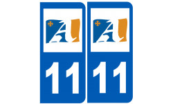 numéro immatriculation 11 (Aude) - Autocollant(sticker)