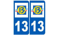 numéro immatriculation 13 (Bouches-du-Rhône) - Autocollant(sticker)