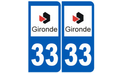 numéro immatriculation 33 (Gironde) - Autocollant(sticker)