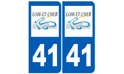 numéro immatriculation 41 (Loir-et-Cher) - Autocollant(sticker)