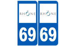 numéro immatriculation 69 (Rhône) - Autocollant(sticker)