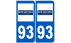 numéro immatriculation 93 (Seine-Saint-Denis) - Autocollant(sticker)