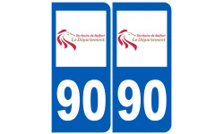 numéro immatriculation 90 (Territoire de Belfort) - Autocollant(sticker)