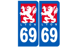 immatriculation ville de Lyon - Autocollant(sticker)