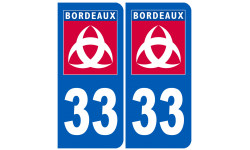 immatriculation ville de Bordeaux - Autocollant(sticker)