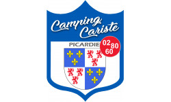 blason camping cariste Picardie - 10x7.5cm - Autocollant(sticker)