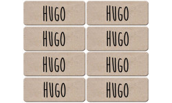 Prénom Hugo - 8 stickers de 5x2cm - Autocollant(sticker)