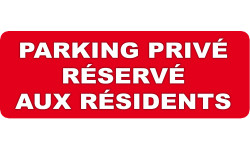 stationnement réserve aux résidents - 1 sticker 29,7x10cm - Autocollant(sticker)