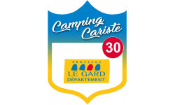 blason camping cariste le Gard 30 - 15x11.2cm - Autocollant(sticker)