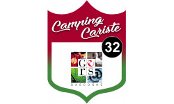 blason camping cariste Gers 32 - 15x11.2cm - Autocollant(sticker)