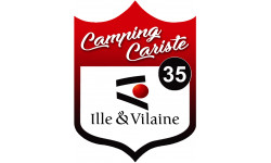 blason camping cariste Ille et Vilaine 35 - 10x7.5cm - Autocollant(sticker)