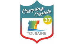blason camping cariste Touraine 37 - 10x7.5cm - Autocollant(sticker)