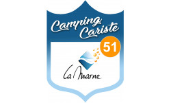 blason camping cariste La Marne 51 - 10x7,5cm - Autocollant(sticker)