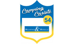 blason camping cariste Meurthe et Moselle 54 - 20x15cm - Autocollant(sticker)