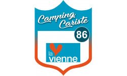 blason camping cariste Vienne 86 - 15x11.2cm - Autocollant(sticker)