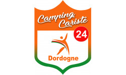 blason camping cariste Dordogne 24 - 10x7.5cm - Autocollant(sticker)