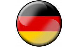 drapeau Allemand rond - 10cm - Autocollant(sticker)