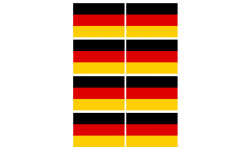 drapeau officiel Allemand - 8 stickers de 9.5X6.3 cm - Autocollant(sticker)