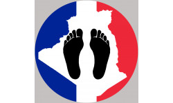 sticker / autocollant : Pieds noirs carte Franco Algérienne - 5cm - Autocollant(sticker)