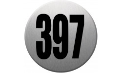 numéroderue397 gris brossé - 10cm - Autocollant(sticker)