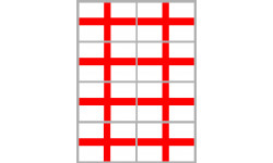 Drapeau Anglais - 8 stickers - 9.5 x 6.3 cm - Autocollant(sticker)