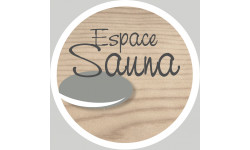 espace sauna - 15cm - Autocollant(sticker)