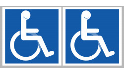 handicape moteur - 2 stickers de 10cm - Autocollant(sticker)