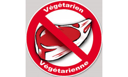 végétarien et végétarienne steack - 5cm - Autocollant(sticker)