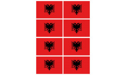 Drapeau Albanie (8 fois 9.5x6.3 cm) - Autocollant(sticker)