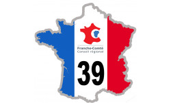 FRANCE 39 Région Franche Comté (15x15cm) - Autocollant(sticker)