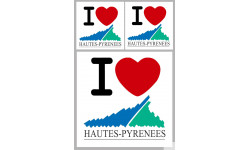 Département 65 les Hautes-Pyrénées (1fois 10cm / 2 fois 5cm) - Autocollant(sticker)