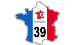 FRANCE 39 Région Franche Comté (10x10cm) - Autocollant(sticker)