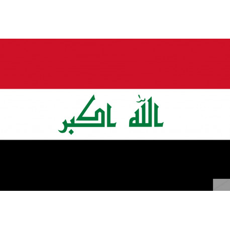 Drapeau Irak (5x3.3cm) - Autocollant(sticker)