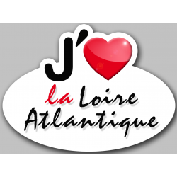 j'aime la Loire-Atlantique (15x11cm) - Autocollant(sticker)