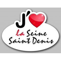j'aime la Seine-Saint-Denis (15x11cm) - Autocollant(sticker)