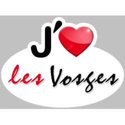 j'aime les Vosges (5x3.7cm) - Autocollant(sticker)