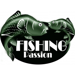 fishing passion (21,5x15,5cm) - Autocollant(sticker)