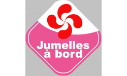 Autocollant (sticker): bebes a bord jumelles basque