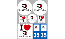 Autocollant (sticker): departement de l'Ille & Vilaine