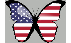Autocollant (sticker): effet papillon USA