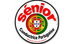 Autocollant (sticker):conductrice Sénior Portugaise